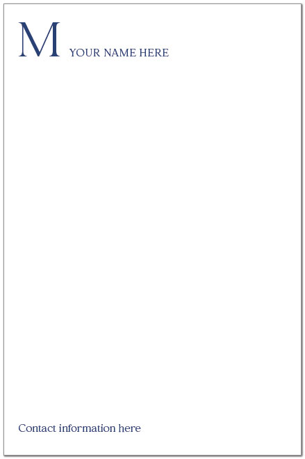 Initialed Notepad P2960 Initialed Notepad P2960